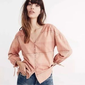 Madewell Morningview Tie-Sleeve Top